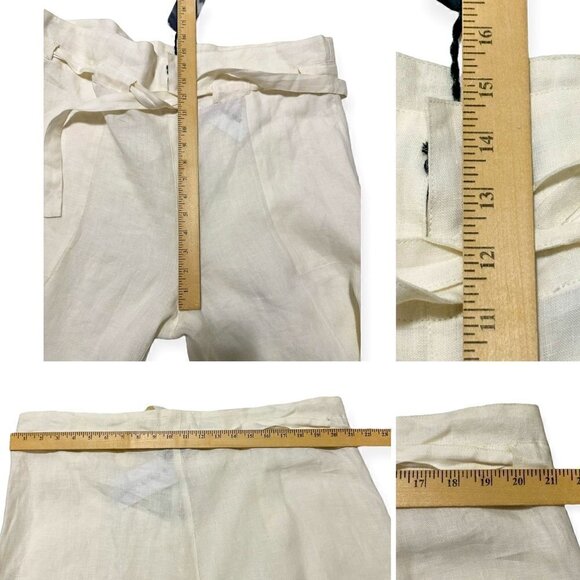 NILI LOTAN Esmae Linen Wide-leg Pants In White, Size M, New with tag‎ - Picture 15 of 16